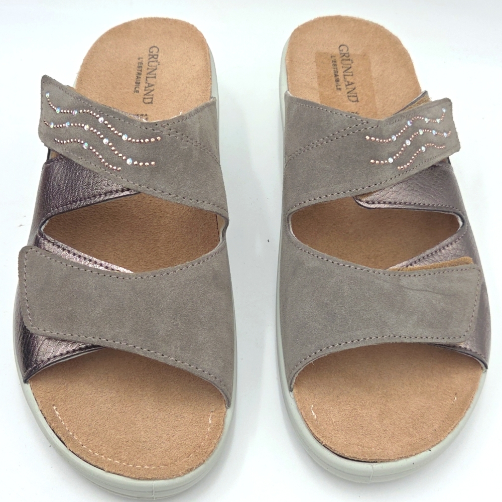 Grunland Sandals Rhinestone Made in Italy US 9/EU 40